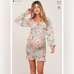 Pink blush maternity dress